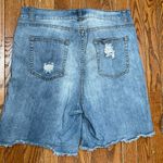 Fashion to figure  Blue Distressed Jean Shorts Photo 6
