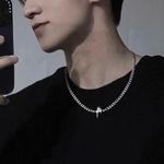 Star Pendant Necklace for Men Women Streetwear Unisex Hip Hop Style Silver Photo 3