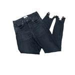 AGOLDE Sophie Shout Distressed Chewed Hem Black mid rise Skinny Jeans Photo 12