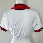 Sexy School Girl Crop Top White Size L Photo 3