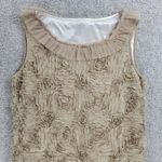 Bloomsbury Shift Dress Womens M Cream Tulle Rosette Floral Cocktail Party Lined Size M Photo 11