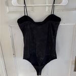 Abercrombie & Fitch  black faux leather style bodysuit size large Photo 2