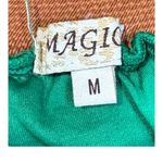 Magic Green Maxi Skirt Pleated High Waist Brown Belted Snake Print Size Medium Photo 5