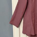 Simply Noelle linen tunic button up shirt blouse small / medium lagenlook pink Photo 6