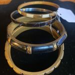 Set of 4 Vintage Brass and Enamel bangles Bracelets Photo 2