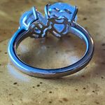 Natural Aquamarine Sterling Silver Heart Ring Size 5.75 Photo 4
