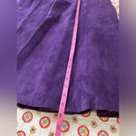 Bagatelle Vintage  100% Leather Purple Midi Flare Skirt Size 6 Photo 6