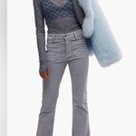 Free People  High Time Kick Corduroy Flare Pants Pearl Blue Size 12 NWT Photo 0
