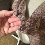 Liz Lange  Womens Beige Brown Cardigan Sweater sz L shrug shawl collar wrap Photo 3