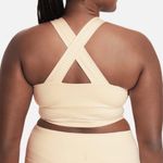 Nike  Gingham Yellow Cross Back Cropped Tank Top Photo 1