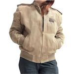 Members Only Vintage Tan Suede Bomber Jacket – Size 42 (Fits Women’s S–M) Photo 4