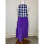 Cottagecore Purple Plaid Babydoll Dress Sz Medium Photo 1