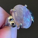 Elegant purple amethyst S925 silver heart ring size 8 Photo 5