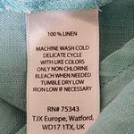 Cynthia Rowley  Linen Top Womens Size S Roll Tab  Sleeves Pockets Collared Blue Photo 11