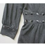 David Meister Heather Gray Silver-toned Disc Trim Jersey Fit & Flare Dress 6 Photo 3