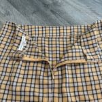 Aeropostale Plaid Skirt Tan Black White Dual Slit Large Preppy Photo 8