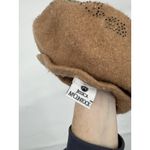 Jessica McClintock  VTG Wool Blend Hat Tan Embellished Western Indie Bohemian Photo 3