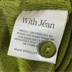 With Jean  Andy Dress‎ Forest Green Ruched Long Sleeve Button Down Sz M Photo 5