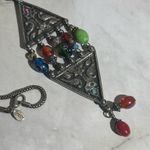 Chico's  Rhinestone Accent Modernist Boho Pendant Long Necklace VTG Signed Photo 7