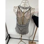 Speedo  Women's Black White Print 2 Piece Tankini Halter Size 14 Swimsuit Photo 8