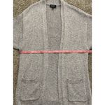 EXPRESS Women’s Open Front Cardigan Sweater Size S Gray Soft Knit Pockets Photo 3