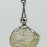 Chico's  Silver Tone Rhinestone Lariat Style Pendant Necklace Photo 3