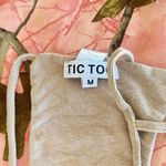 Tic Toc cream tan cotton open back bralette Photo 2