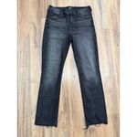 MOTHER Denim MOTHER The Rascal Ankle Snippet Night Hawk Black Raw Hem Jeans 27 Photo 2