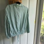 BeachLunchLounge  Green and White Striped Shirt Photo 3