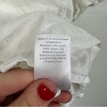 Everlane  White Boxy Cropped Linen Top Size Xsmall Photo 3