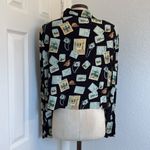 Liz Claiborne vintage tourist postcard camera button up Photo 8