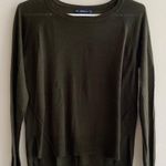ZARA Knit Green Sweater, High-Low Sweater, Dark Green Sweater, Fall Knits Photo 1
