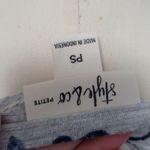 Style & Co . Gray Paisley Peplum Henley Shirt Size SP Photo 6