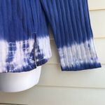 Sheesh Tie Dye Knit Top Purple White Embroidered Neckline Medium NWT Boho Hippie Photo 5