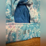 Juicy Couture NWT Twist back removable pads vneck sports bra Aurora Print sz M Photo 5