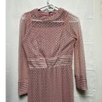 Julia Jordan CDO‎  Women Size S Dress Pink Long Sleeve Mesh Dress Neck Formal Photo 1