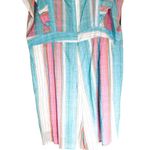 Entro Cotton Candy Blue Pink White Sleeveless Striped Romper Playsuit Size Large Photo 8