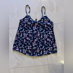 Laura Ashley  Women Camisole Top Multicolor Floral Spaghetti Strap V-Neck Size L Photo 8