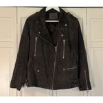 BLANK NYC  grey genuine suede moto jacket size M Photo 2