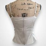 ST JOHN EVENING Champagne/Light Gray Silk Corset Camisole Size 4 | EUC Photo 2