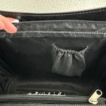 Vintage 90s Black Dark Brown Shiny Faux Leather Croc Embossed Shoulder Bag Photo 13