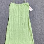 Women Bodycon Sundress Knitted Spaghetti Strap Tight Waist Knit Stretch xs new Green Photo 6