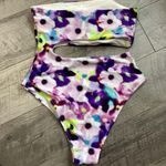 H&M  High Leg Floral Bandeau Swimsuit Size Medium NWOT Photo 3