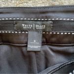 White House | Black Market High Waist Black Satin Knee Length Pencil Skirt 6 Photo 4