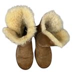 UGG  Azalea Charm Bailey Button Sheepskin Suede Shearling Winter Boots 6 Bohemian Photo 4
