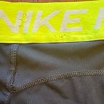 Nike Pro Black Shorts with Yellow Waistband Photo 2