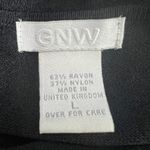 GNW Cowl Neck Office Workwear Career Business Party Womens Top Sz Large Stretch Black Photo 1