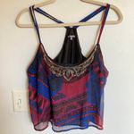 Charlotte Russe Y2K Womens L Beaded Paisley Tank Top Festival Hippie Going Out Photo 1