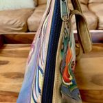 Anuschka  Hand Painted Leather Butterfly Handbag Photo 10