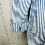 Habitat  Clothes To Live In Button Up Blouse Crinkle Blue White Striped Size XS Photo 6